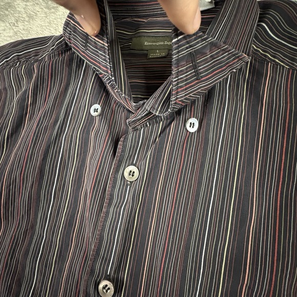 Ermenegildo Zegna Men's L Multicolor Striped LS SEE DESCRIPTION - Picture 8 of 16